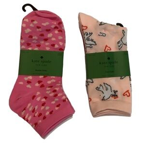 Kate Spade Socks 6 Pairs Mix Of Crew & Quarter New